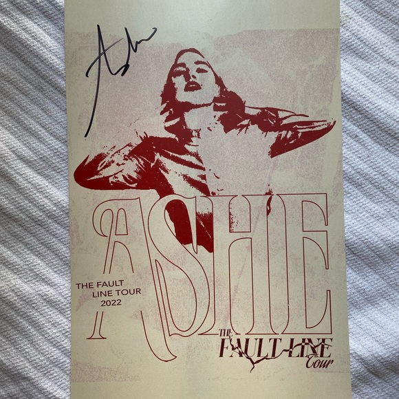 Signed Ashe Poster - The Fault Line Tour - Picture 2 of 3